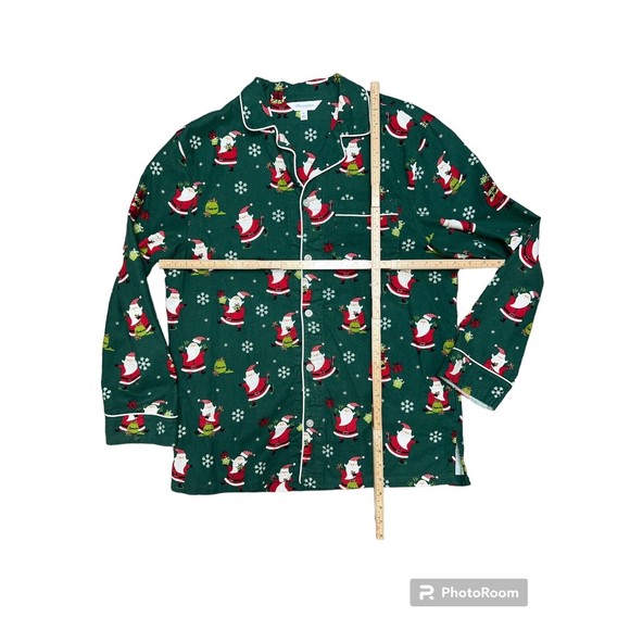 The Company Store Men's XMAS Pajamas Santa PJ 2 Sets Matching Size M Flannel - Picture 6 of 11